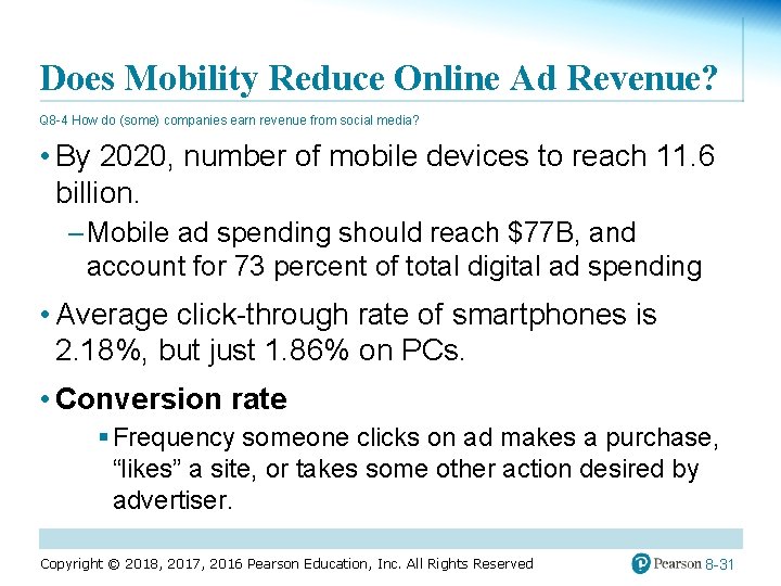 Does Mobility Reduce Online Ad Revenue? Q 8 -4 How do (some) companies earn