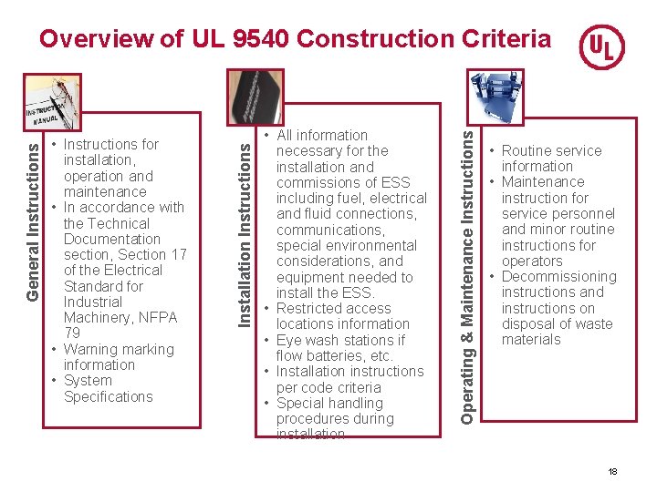  • All information necessary for the installation and commissions of ESS including fuel,