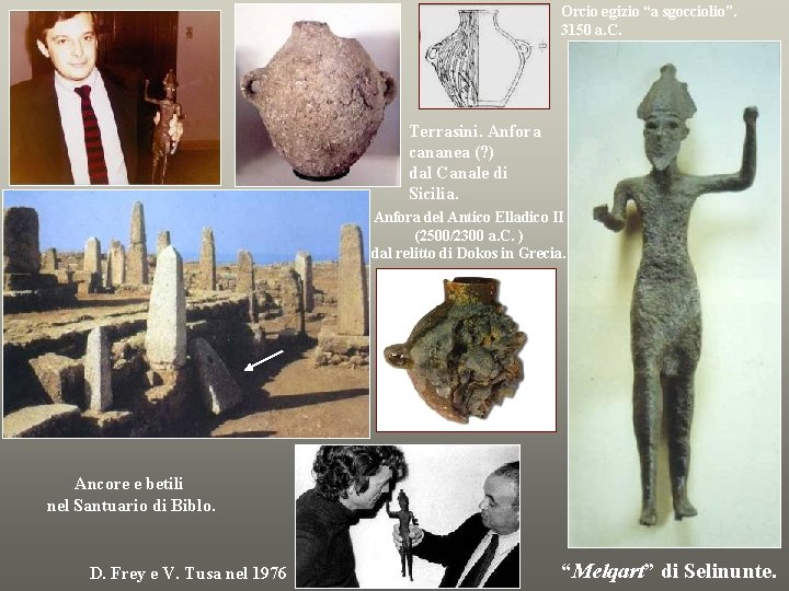 Orcio egizio “a sgocciolio”. 3150 a. C. Terrasini. Anfora cananea (? ) dal Canale