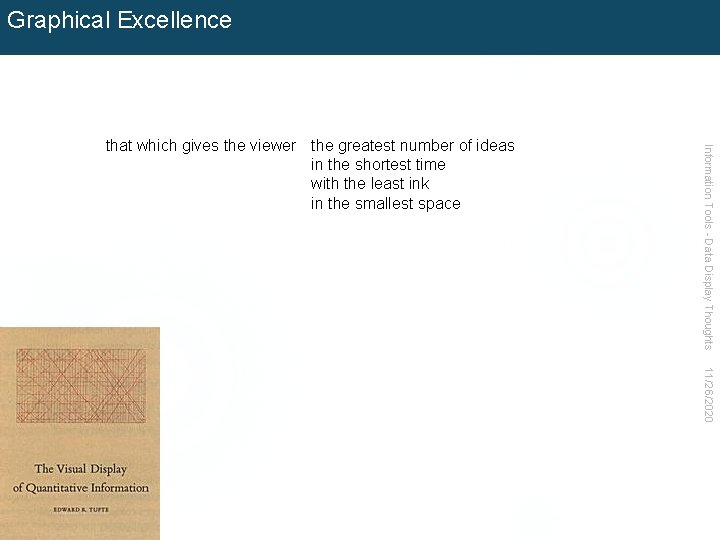 Graphical Excellence Information Tools - Data Display Thoughts that which gives the viewer the