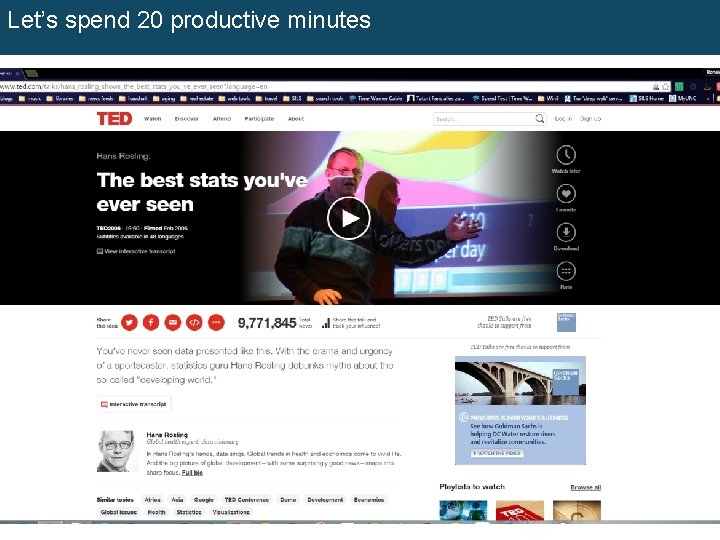 Let’s spend 20 productive minutes Information Tools - Data Display Thoughts 11/26/2020 