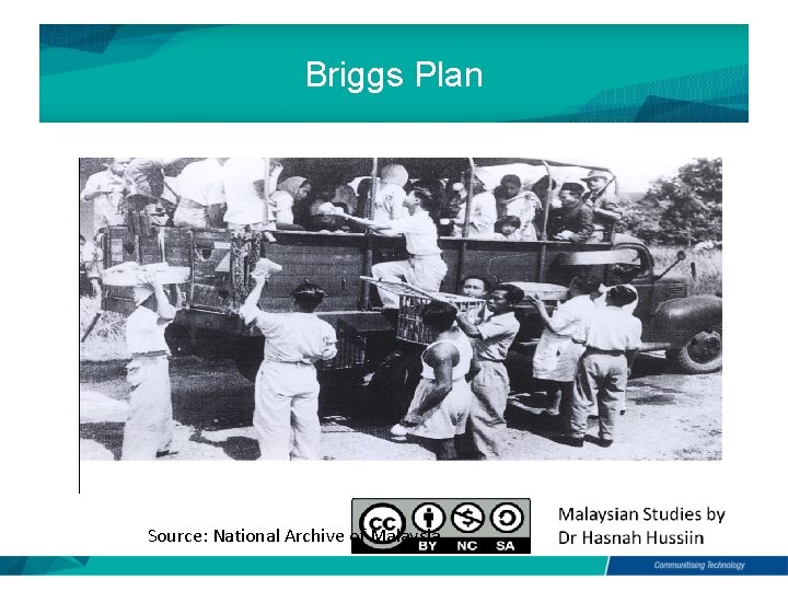 Briggs Plan Source: National Archive of Malaysia 