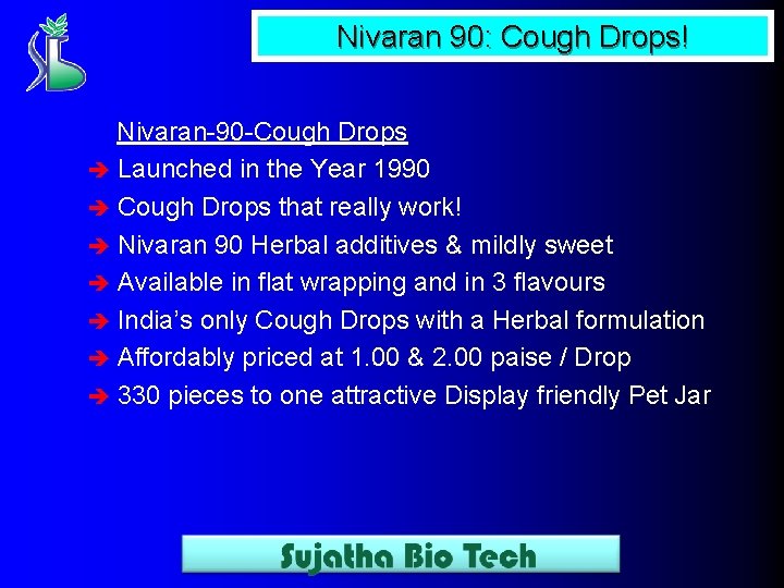 Nivaran 90: Cough Drops! Nivaran-90 -Cough Drops è Launched in the Year 1990 è