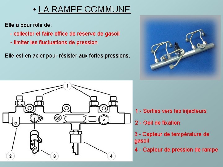  • LA RAMPE COMMUNE Elle a pour rôle de: - collecter et faire