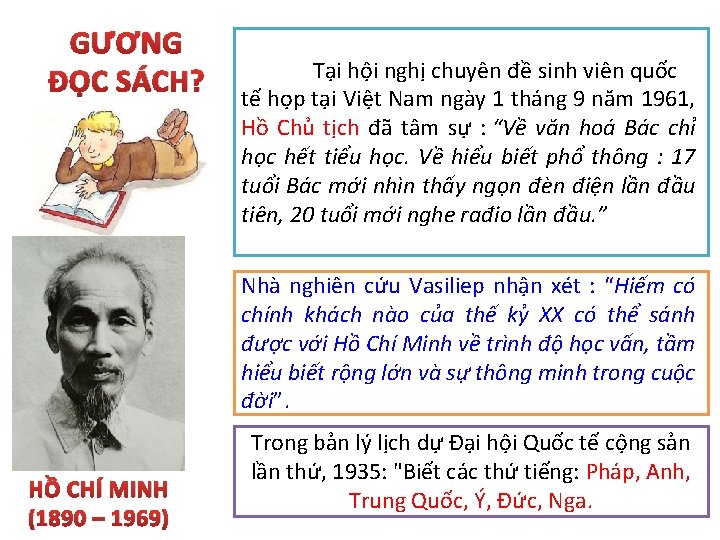 GƯƠNG ĐỌC SÁCH? Tại hội nghị chuyên đề sinh viên quốc tế họp tại