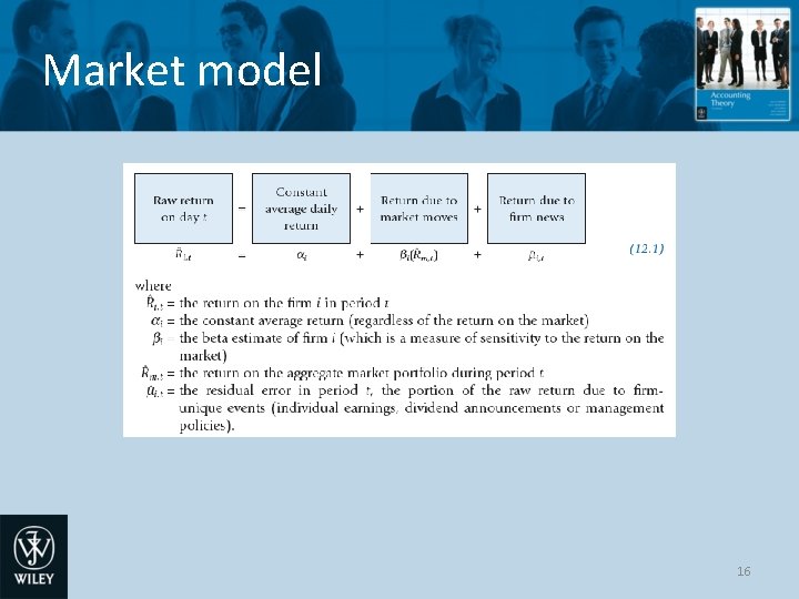 Market model 16 