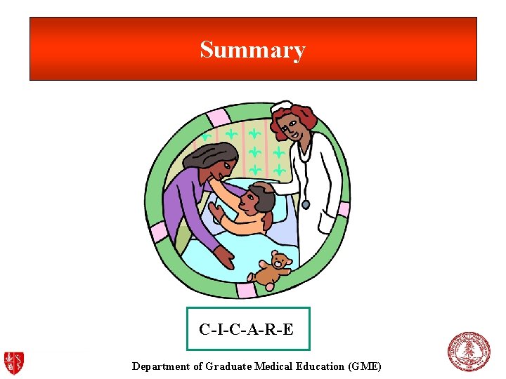 Summary CICARE C-I-C-A-R-E Department of Graduate Medical Education (GME) Summary CICARE C-I-C-A-R-E Department of Graduate Medical Education (GME)