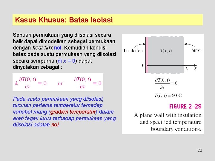 Kasus Khusus: Batas Isolasi Sebuah permukaan yang diisolasi secara baik dapat dimodelkan sebagai permukaan