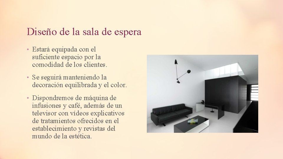 Diseño de la sala de espera • Estará equipada con el suficiente espacio por Diseño de la sala de espera • Estará equipada con el suficiente espacio por