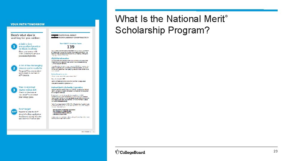 What Is the National Merit Scholarship Program? ® 23 