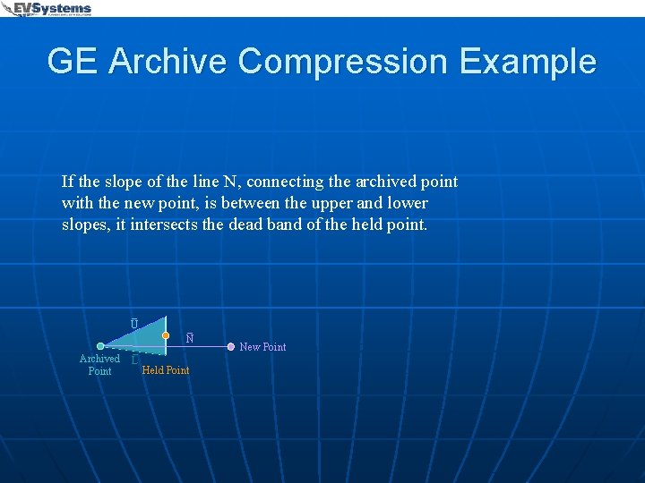 GE Archive Compression Example If the slope of the line N, connecting the archived