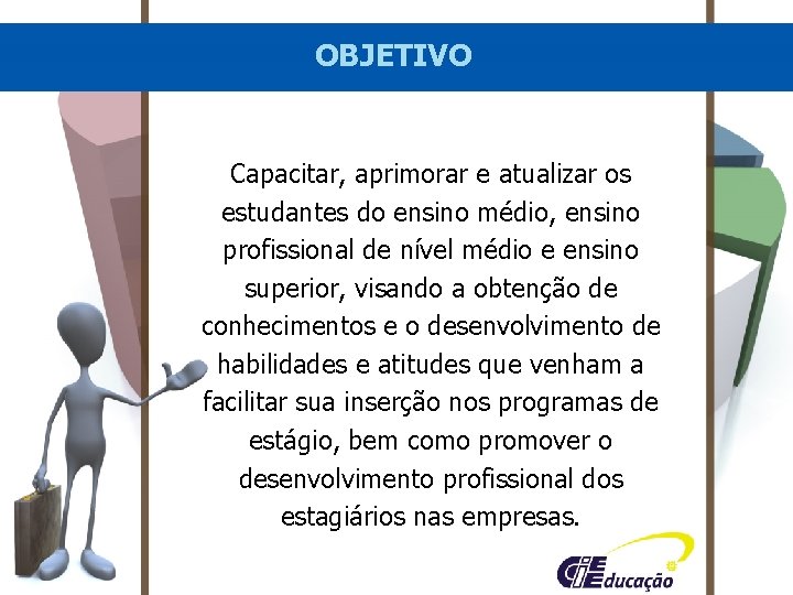 OBJETIVO Capacitar, aprimorar e atualizar os estudantes do ensino médio, ensino profissional de nível