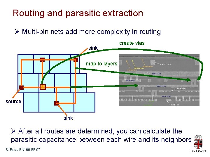 Routing and parasitic extraction Ø Multi-pin nets add more complexity in routing sink create