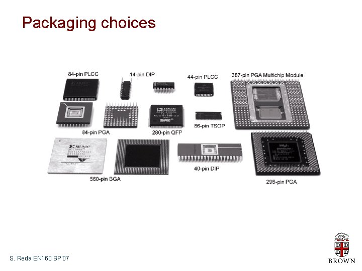 Packaging choices S. Reda EN 160 SP’ 07 