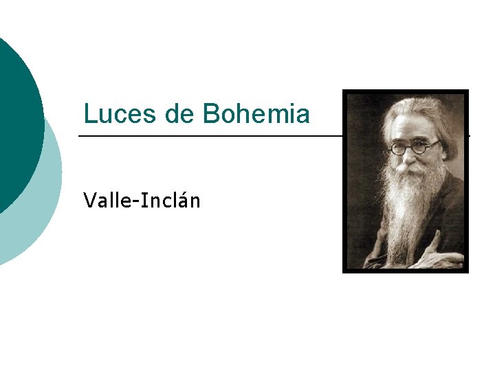 Luces de Bohemia Valle-Inclán 