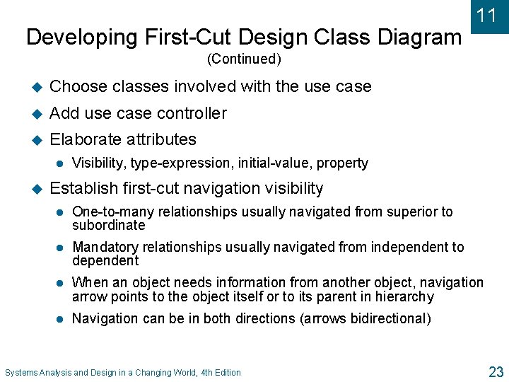 Developing First-Cut Design Class Diagram 11 (Continued) u Choose classes involved with the use