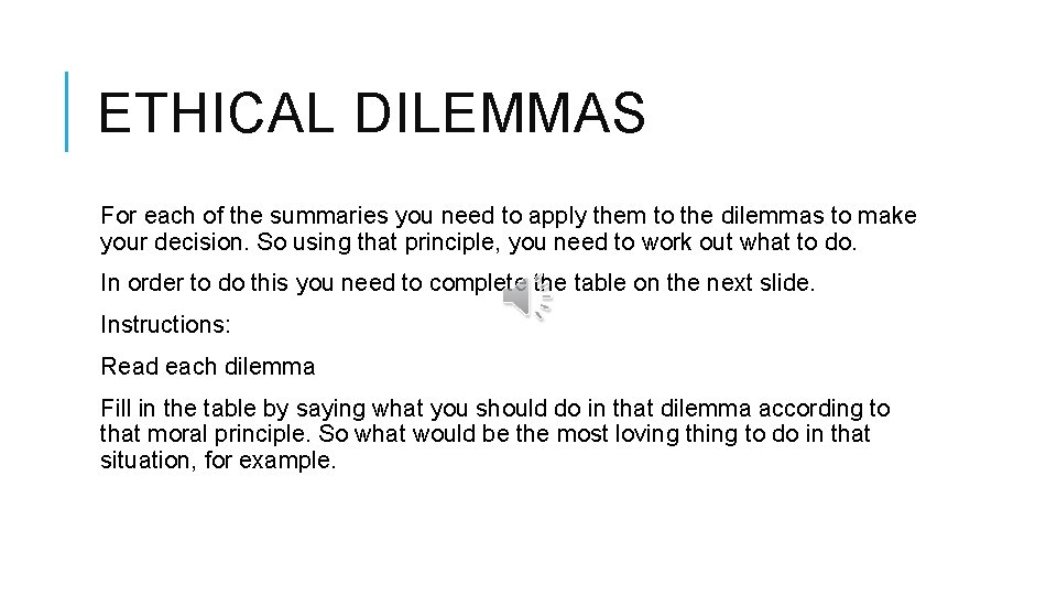 ETHICAL DILEMMAS For each of the summaries you need to apply them to the