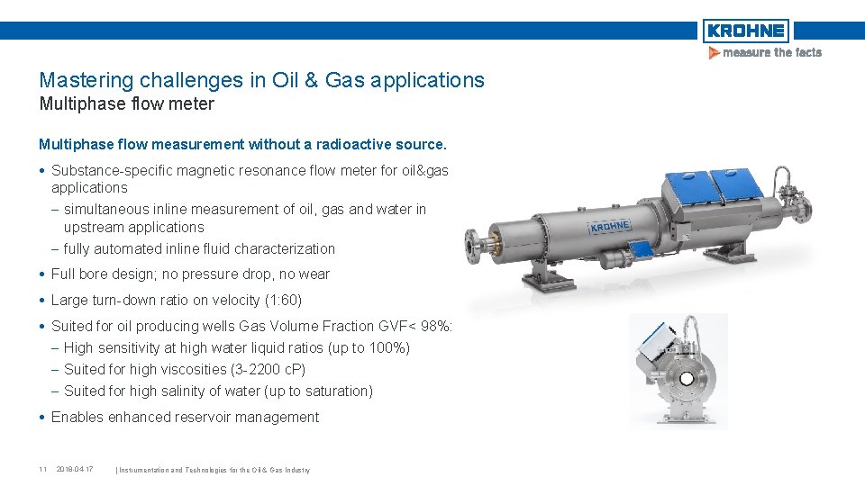 Mastering challenges in Oil & Gas applications Multiphase flow meter Multiphase flow measurement without