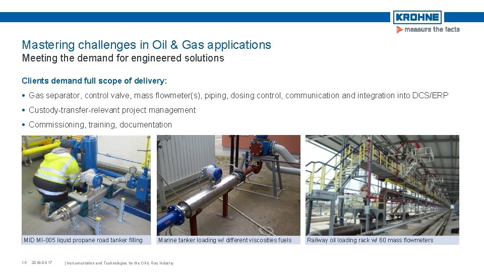 Mastering challenges in Oil & Gas applications Meeting the demand for engineered solutions Clients