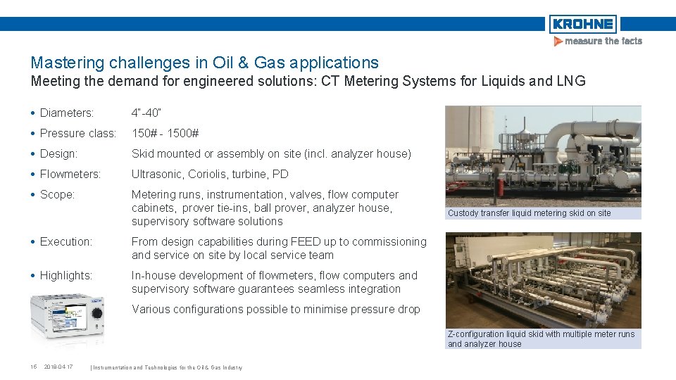 Mastering challenges in Oil & Gas applications Meeting the demand for engineered solutions: CT