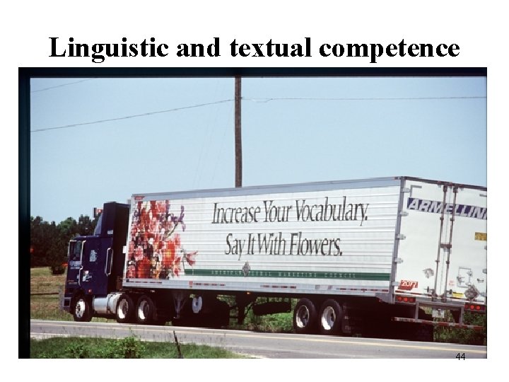 Linguistic and textual competence 44 