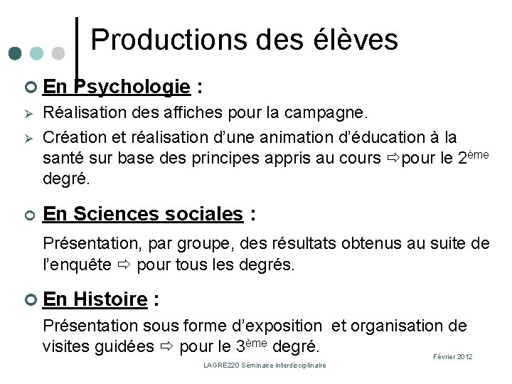 Productions des élèves ¢ En Ø Ø ¢ Psychologie : Réalisation des affiches pour