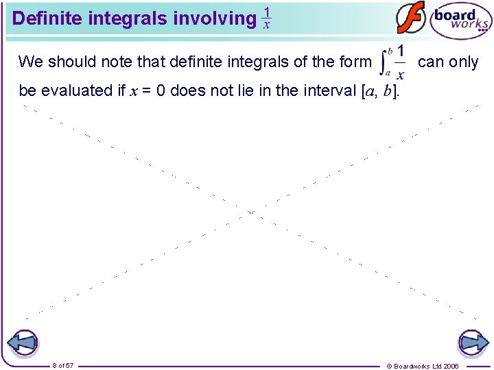 Definite integrals involving We should note that definite integrals of the form can only