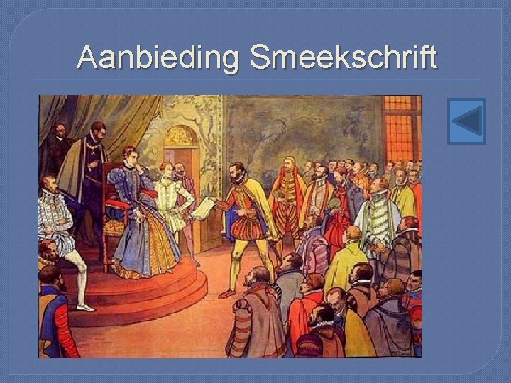 Aanbieding Smeekschrift 