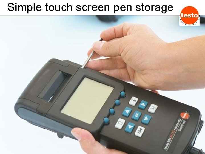 Simple touch screen pen storage 