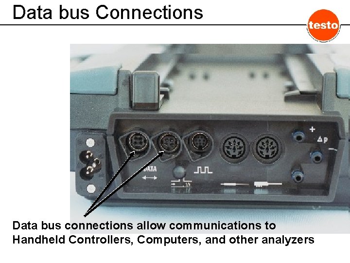 Data bus Connections Data bus connections allow communications to Handheld Controllers, Computers, and other