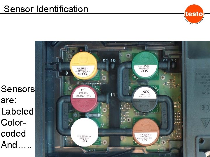 Sensor Identification Sensors are: Labeled Colorcoded And…. . 
