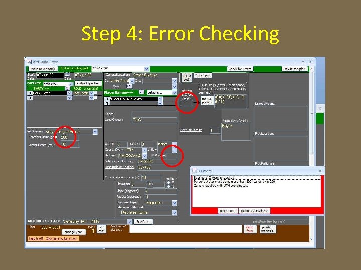 Step 4: Error Checking 