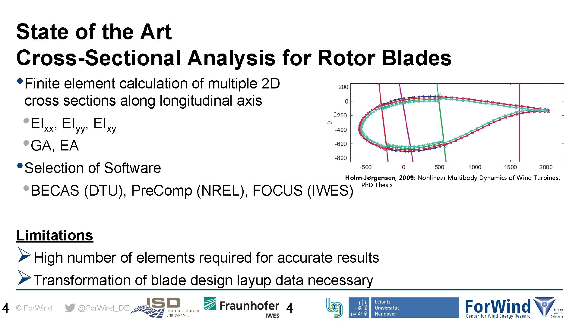 State of the Art Cross-Sectional Analysis for Rotor Blades • Finite element calculation of