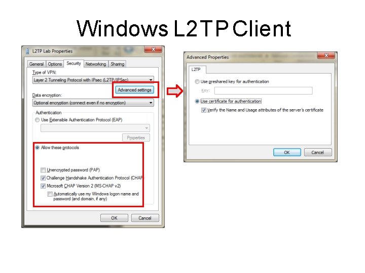 Windows L 2 TP Client 