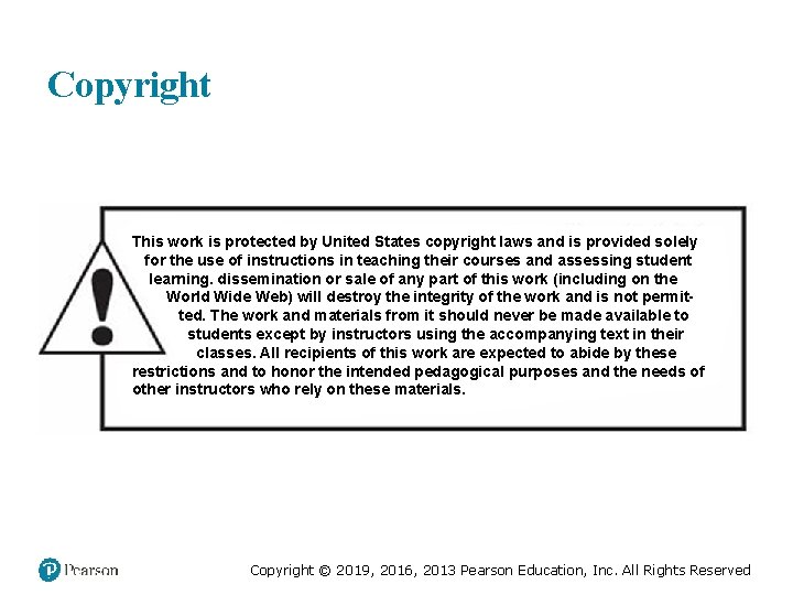 Copyright This work is protected by United States copyright laws and is provided solely