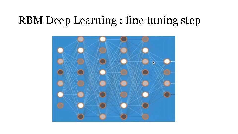 RBM Deep Learning : fine tuning step 