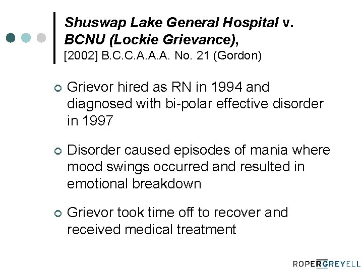 Shuswap Lake General Hospital v. BCNU (Lockie Grievance), [2002] B. C. C. A. A.