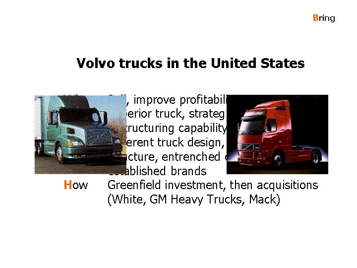 Bring Volvo trucks in the United States Why Bring Meet How Sell, improve profitability