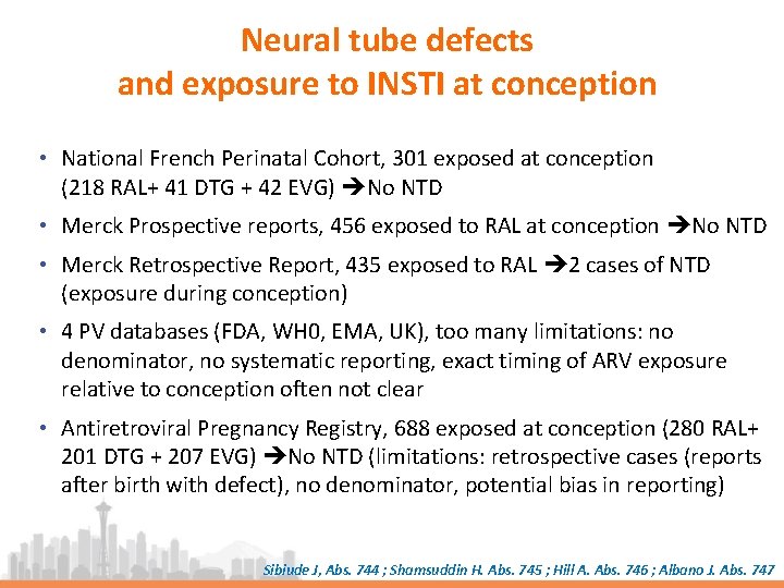 Neural tube defects and exposure to INSTI at conception • National French Perinatal Cohort,