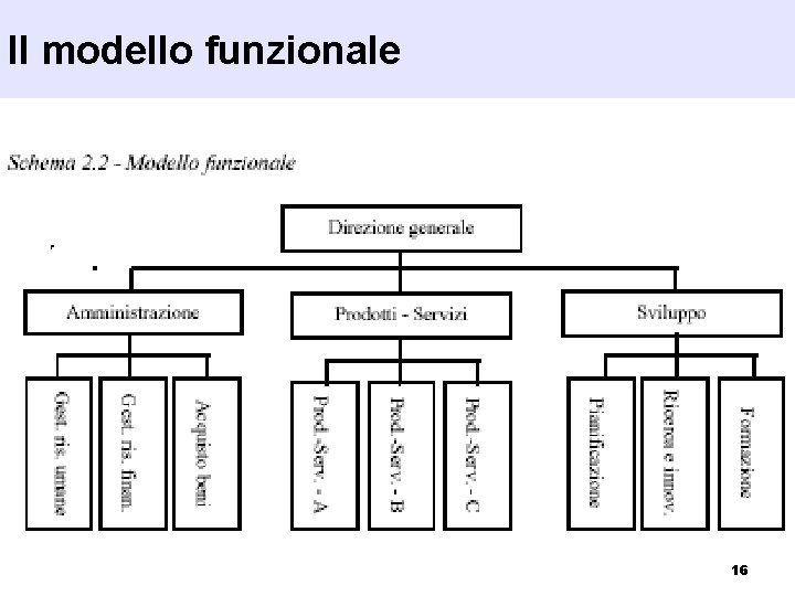 Il modello funzionale 16 