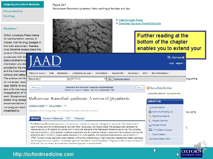 Further reading at the bottom of the chapter enables you to extend your research.