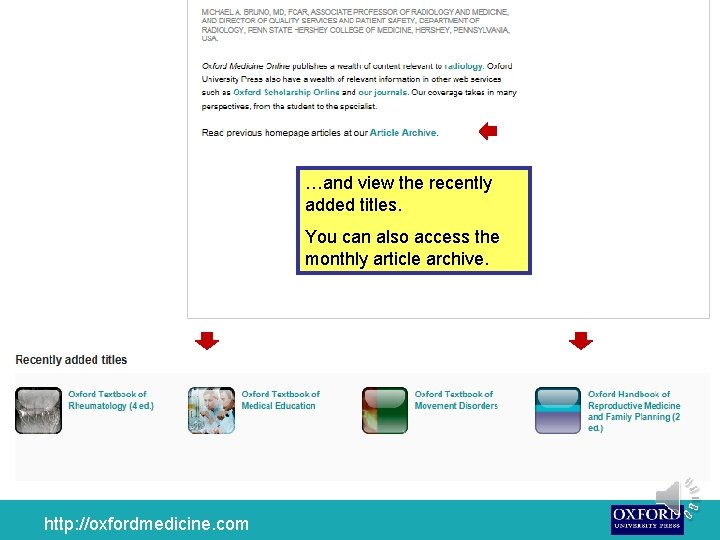 …and view the recently added titles. You can also access the monthly article archive.