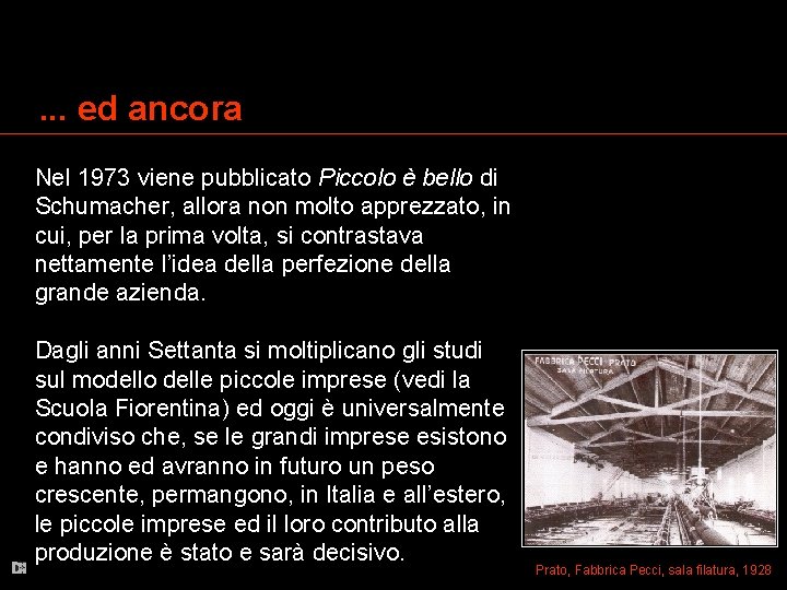 . . . ed ancora Nel 1973 viene pubblicato Piccolo è bello di Schumacher,