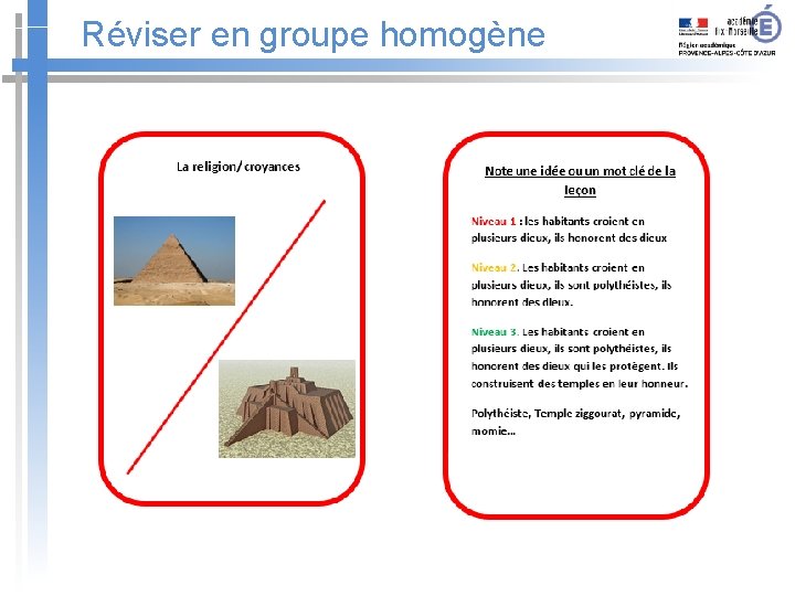 Réviser en groupe homogène 