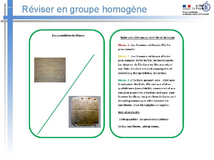 Réviser en groupe homogène 