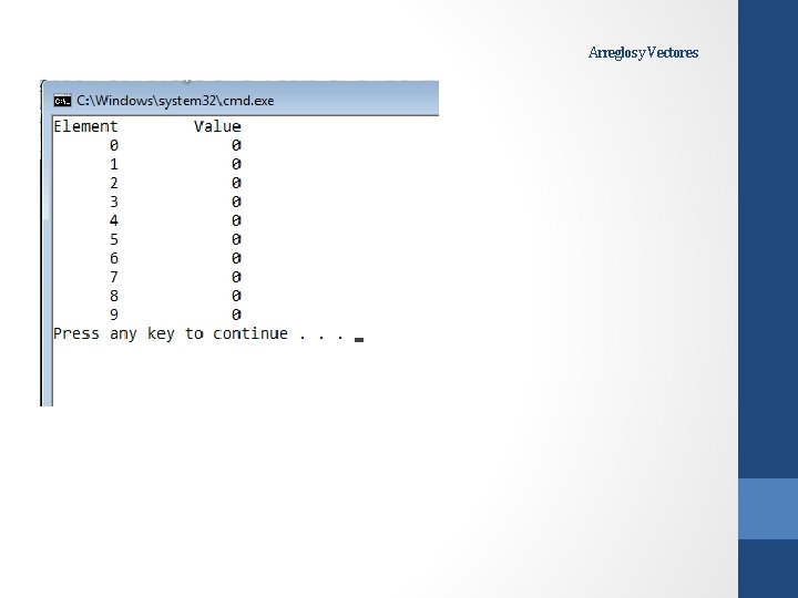Arreglos y Vectores 