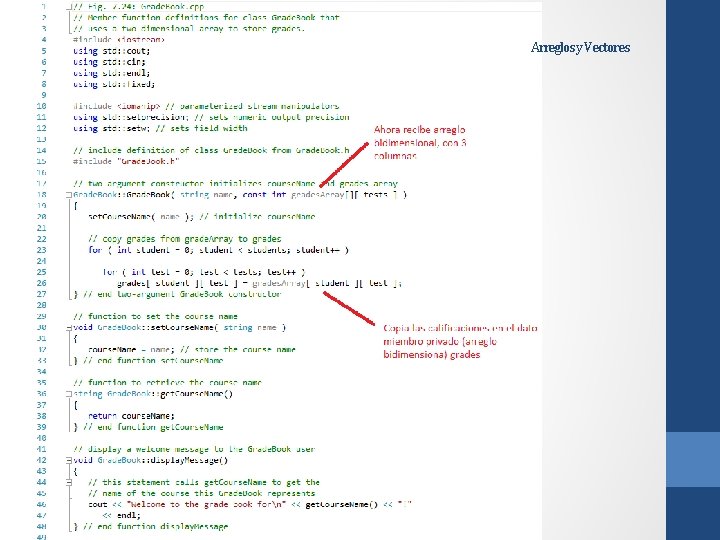 Arreglos y Vectores Arreglos y Vectores