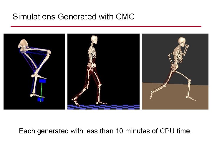 Simulations Generated with CMC Each generated with less than 10 minutes of CPU time.