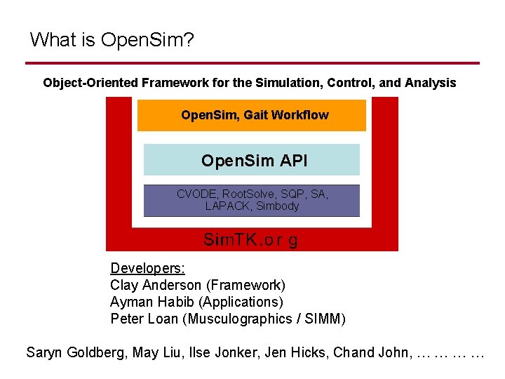 What is Open. Sim? Object-Oriented Framework for the Simulation, Control, and Analysis Open. Sim,