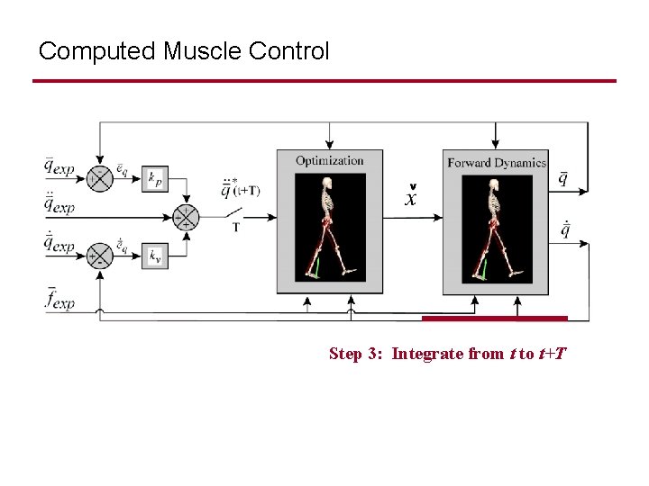 Computed Muscle Control Step 3: Integrate from t to t+T 